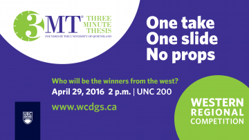 Western Canadian 3MT Competition 2016